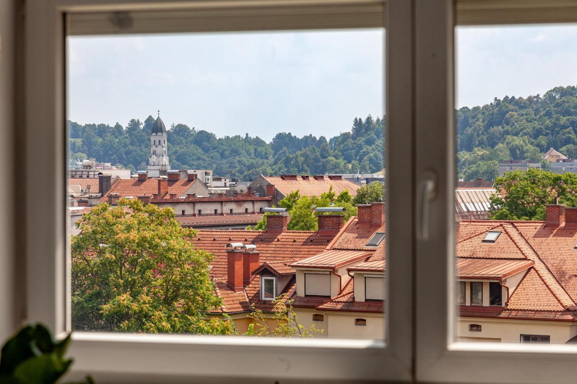 Luxe Penthouse With A Castle View ليوبليانا المظهر الخارجي الصورة