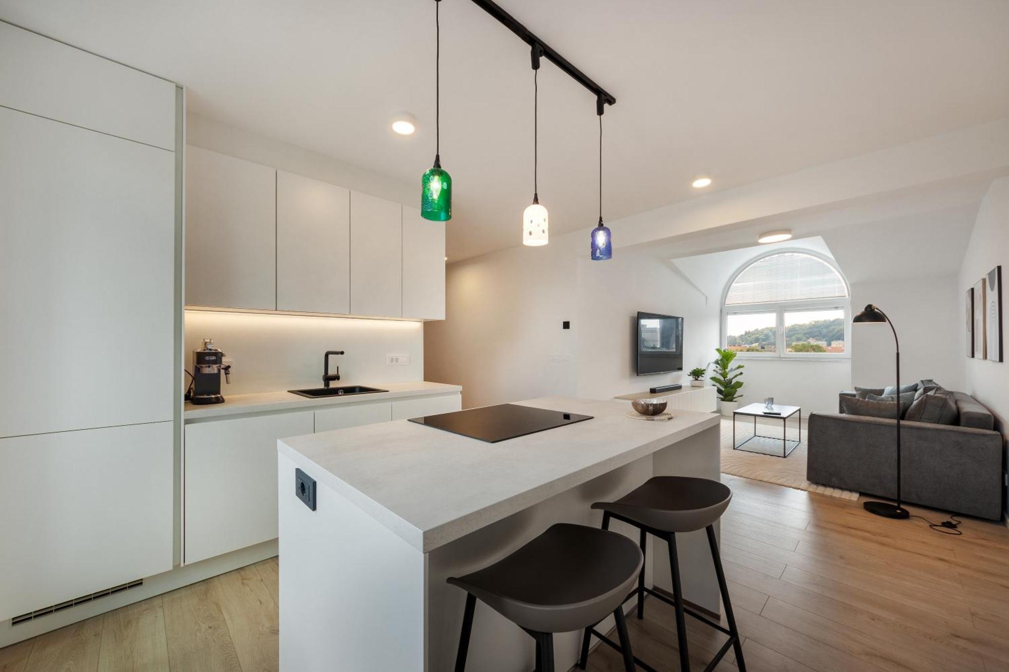 Luxe Penthouse With A Castle View ليوبليانا المظهر الخارجي الصورة
